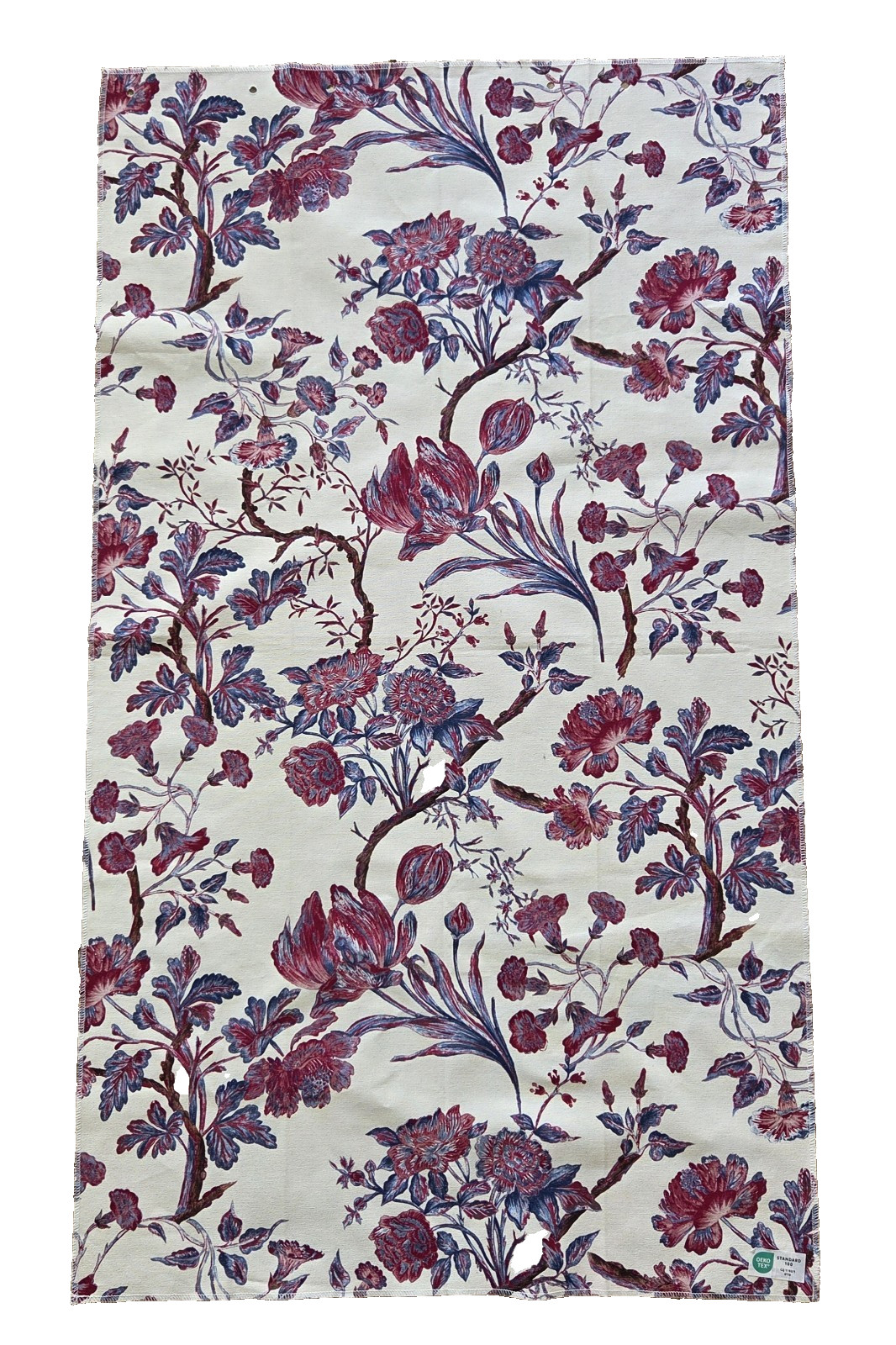 Maison Thevenon Fabric Sample VALENCAY ROUGE BLEU 26 x 46 De Castellane Design