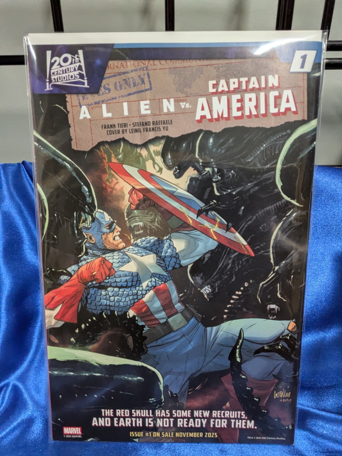 Alien vs Captain America #1 main cover first 1st print 2025. We Combine.