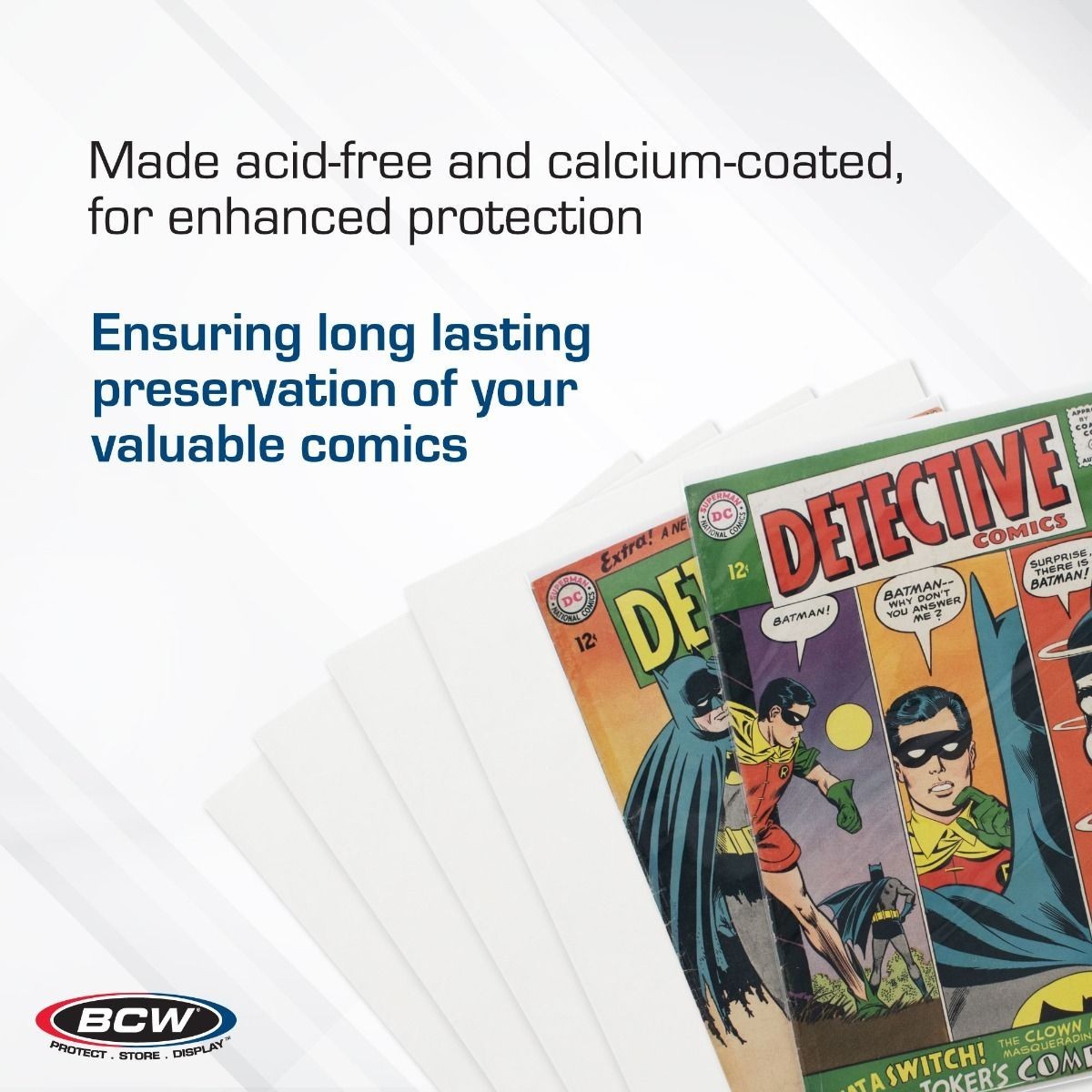 50 – BCW Archivals Regular / Silver 2-Mil Mylar Comic Book Bags & Board Set