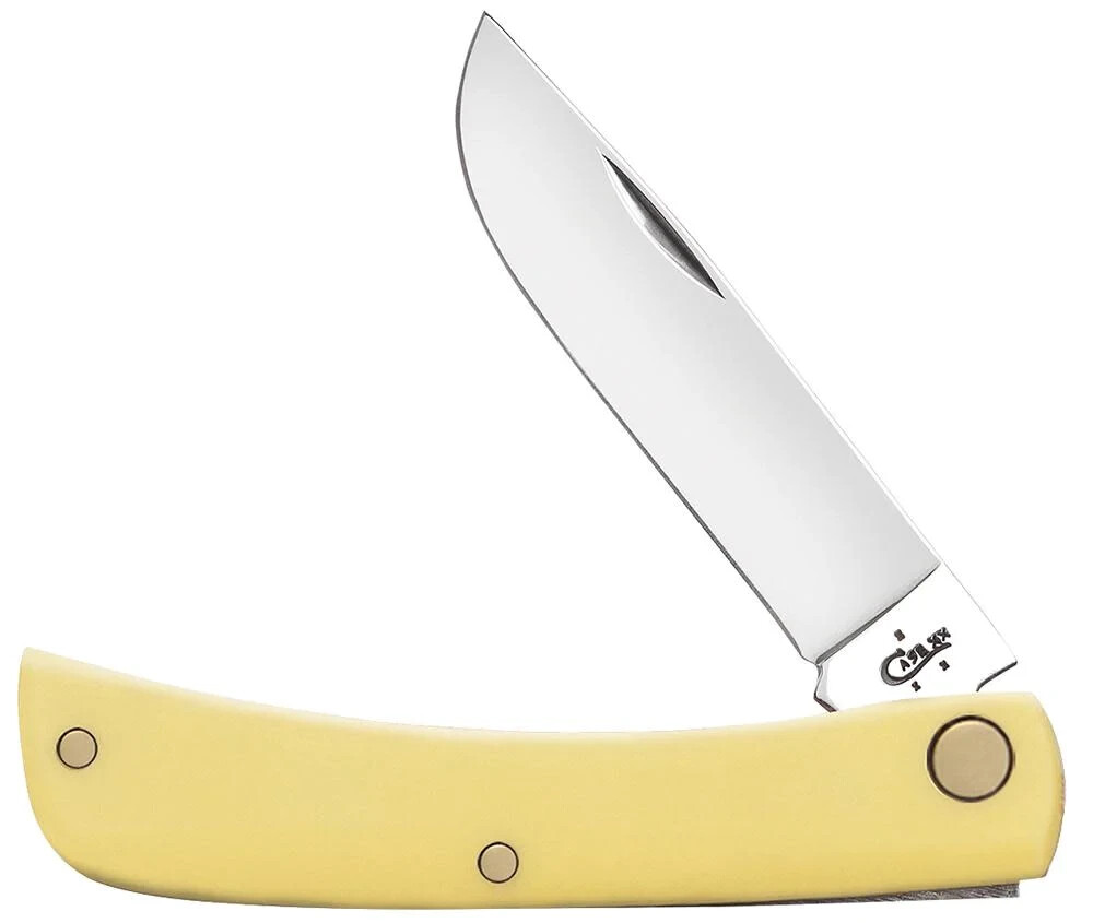 CASE XX KNIFE – SODBUSTER JR. # 032 – YELLOW HANDLES – CARBON STEEL – 3 5/8″