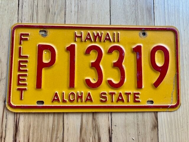 1981 Hawaii Fleet License Plate – Craft Condition