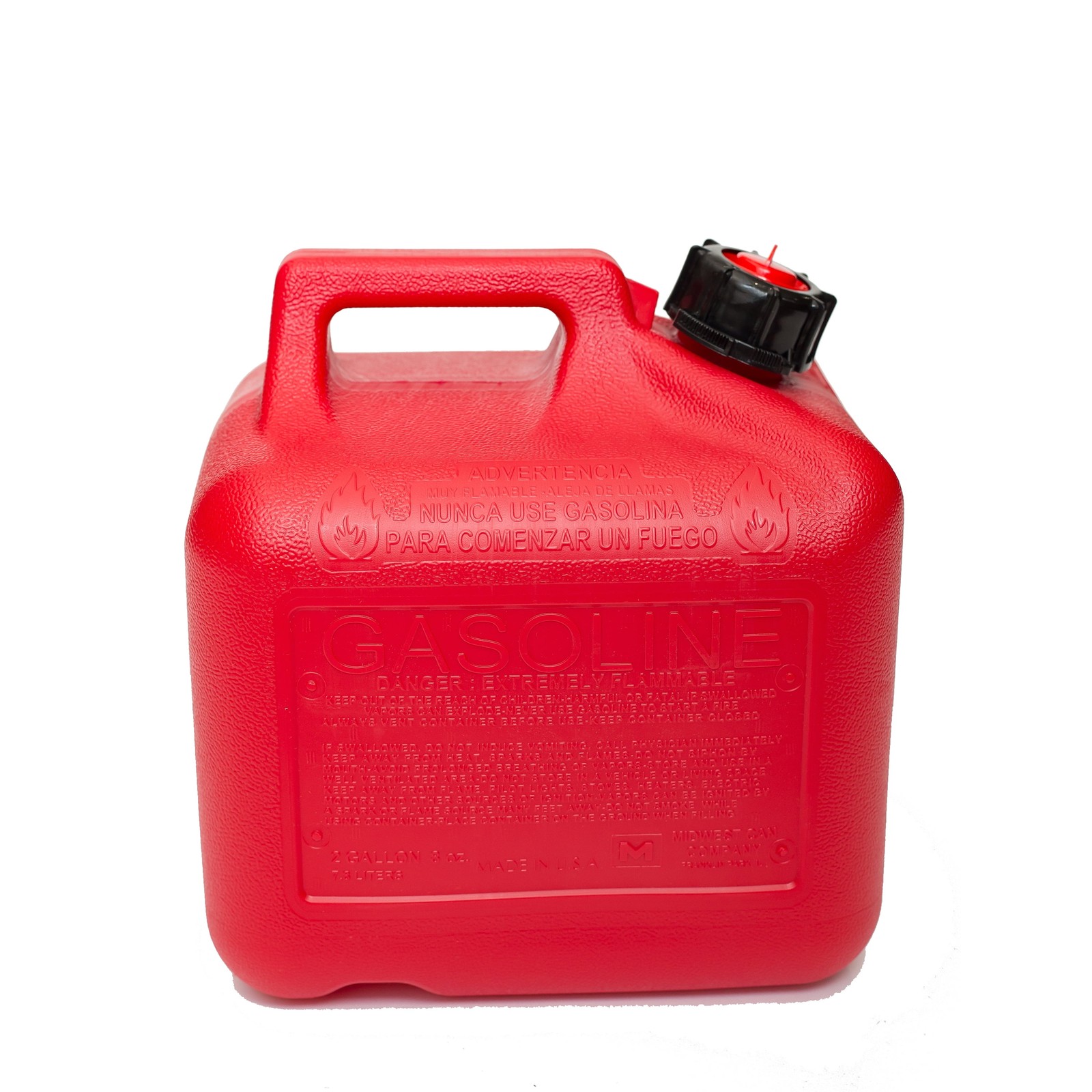 Auto Shut off Gasoline Can, 2 Gallon, 8 Oz. Cpacity, Red in Color, Model 2310-4