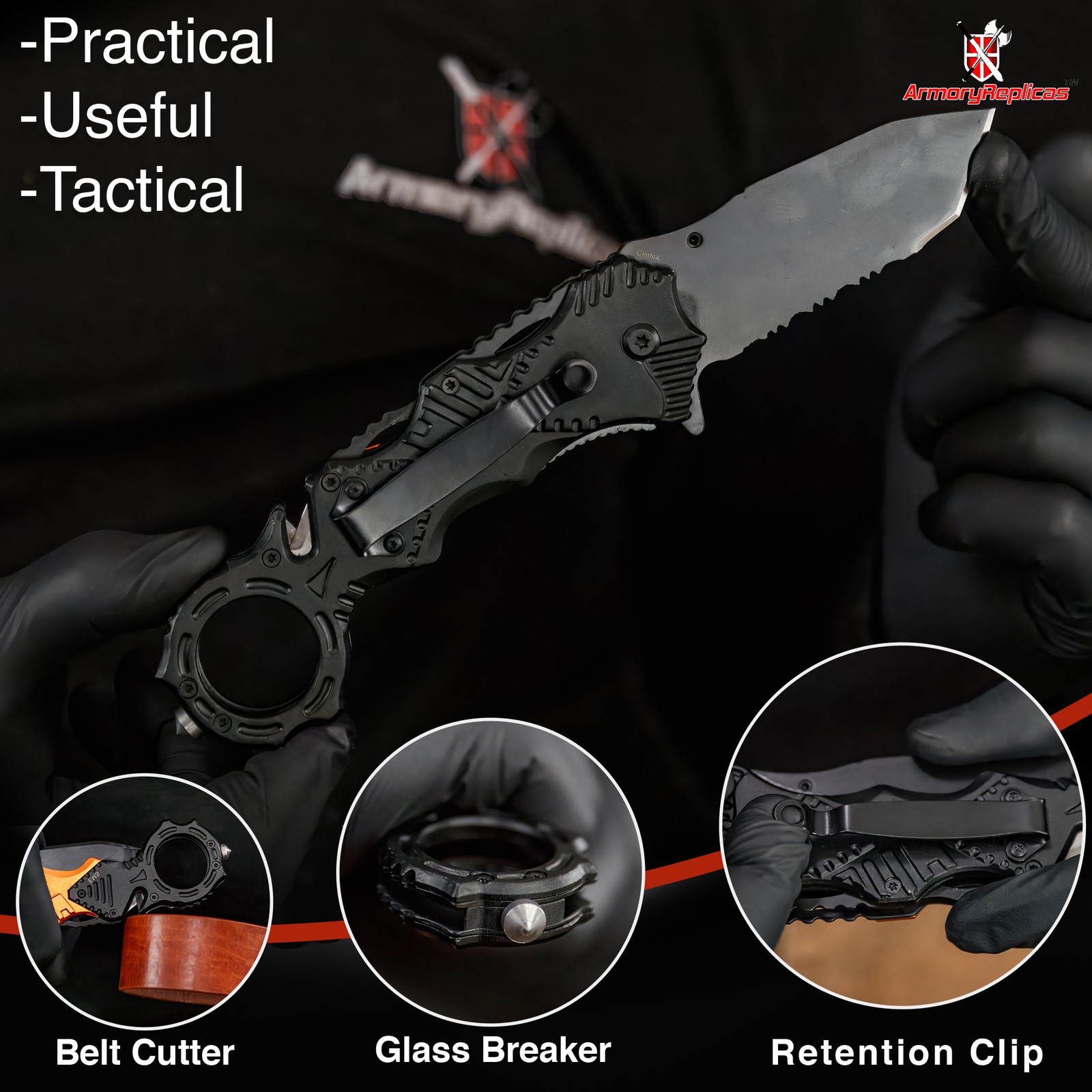 Floodlight EMS Rescue Tactical Emergency Pocket Knife – Rescue Blade -Multi-Tool