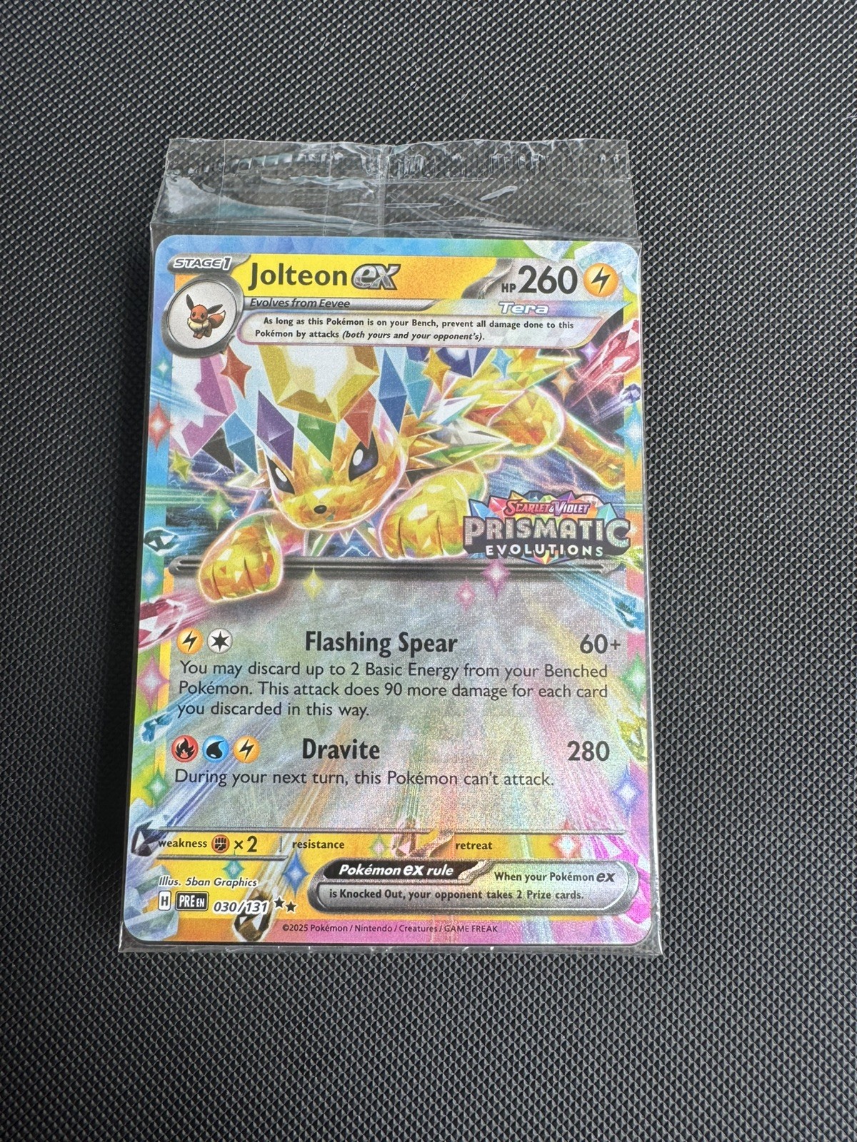 Jolteon Ex 030/131 STAMPED & SEALED PROMO Prismatic Evolutions (Pokemon)