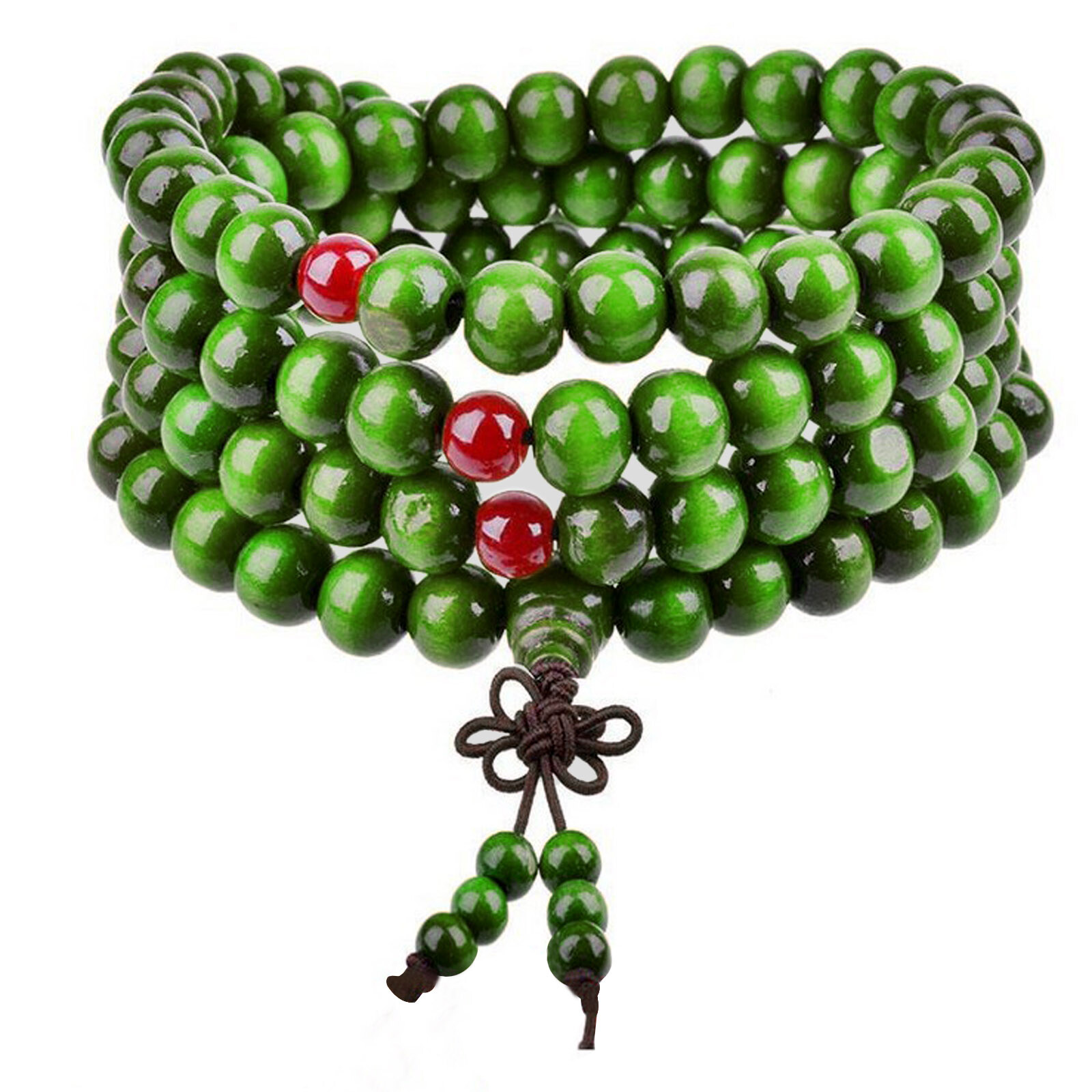 1PC Sandalwood 108 8mm Buddhist Prayer Wood Beads Mala Necklace Bracelet Jewelry