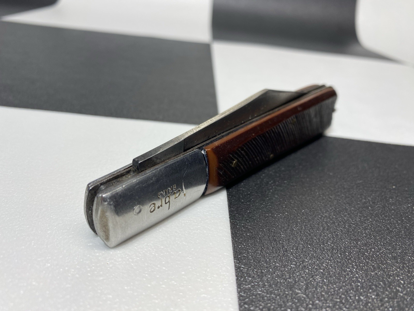1970s Vintage 1 Blade SABRE 629 Large Barlow Pocket Knife JAPAN Damage Handle