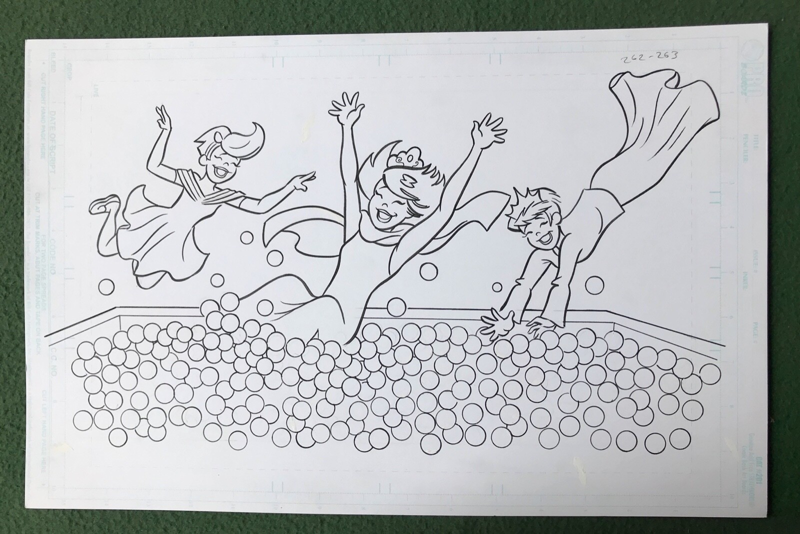 Original Coloring Book Artwork “PRINCESS” Dan Parent signed by inker Ball Pit