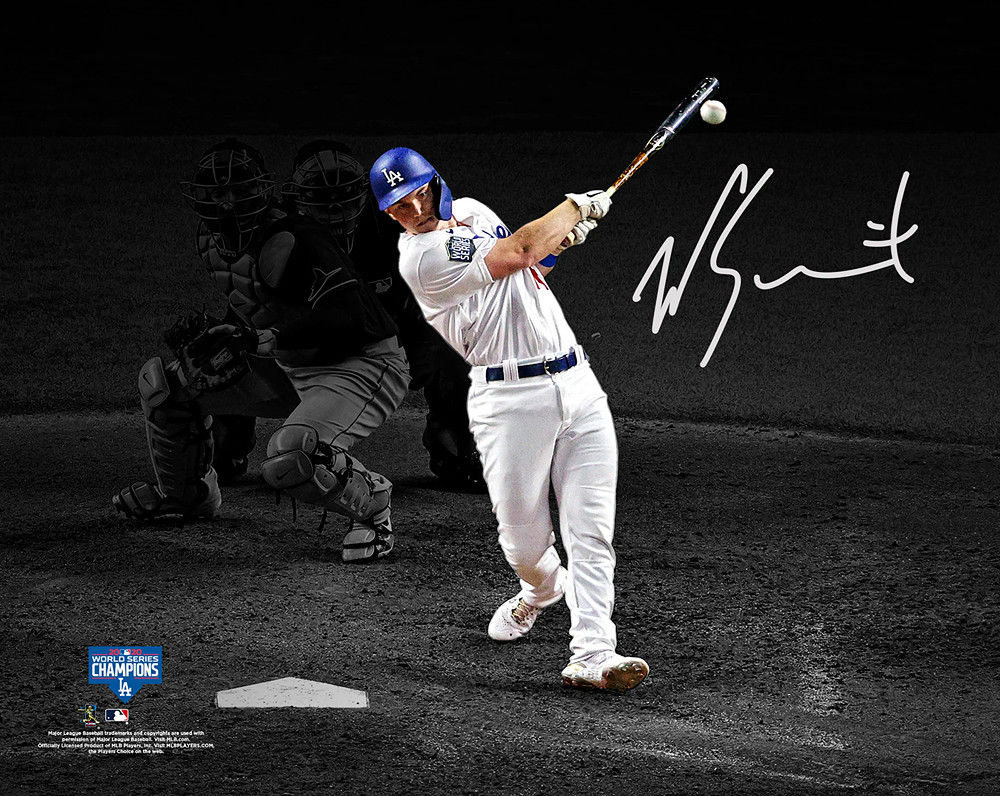 WILL SMITH SIGNED REPRINT LOS ANGELES DODGERS 2020 WORLD SERIES 8×10″ Photograph