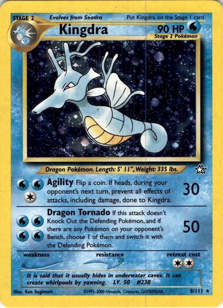 Kingdra Unlimited Holo Holo Rare Neo Genesis 008/111 LP