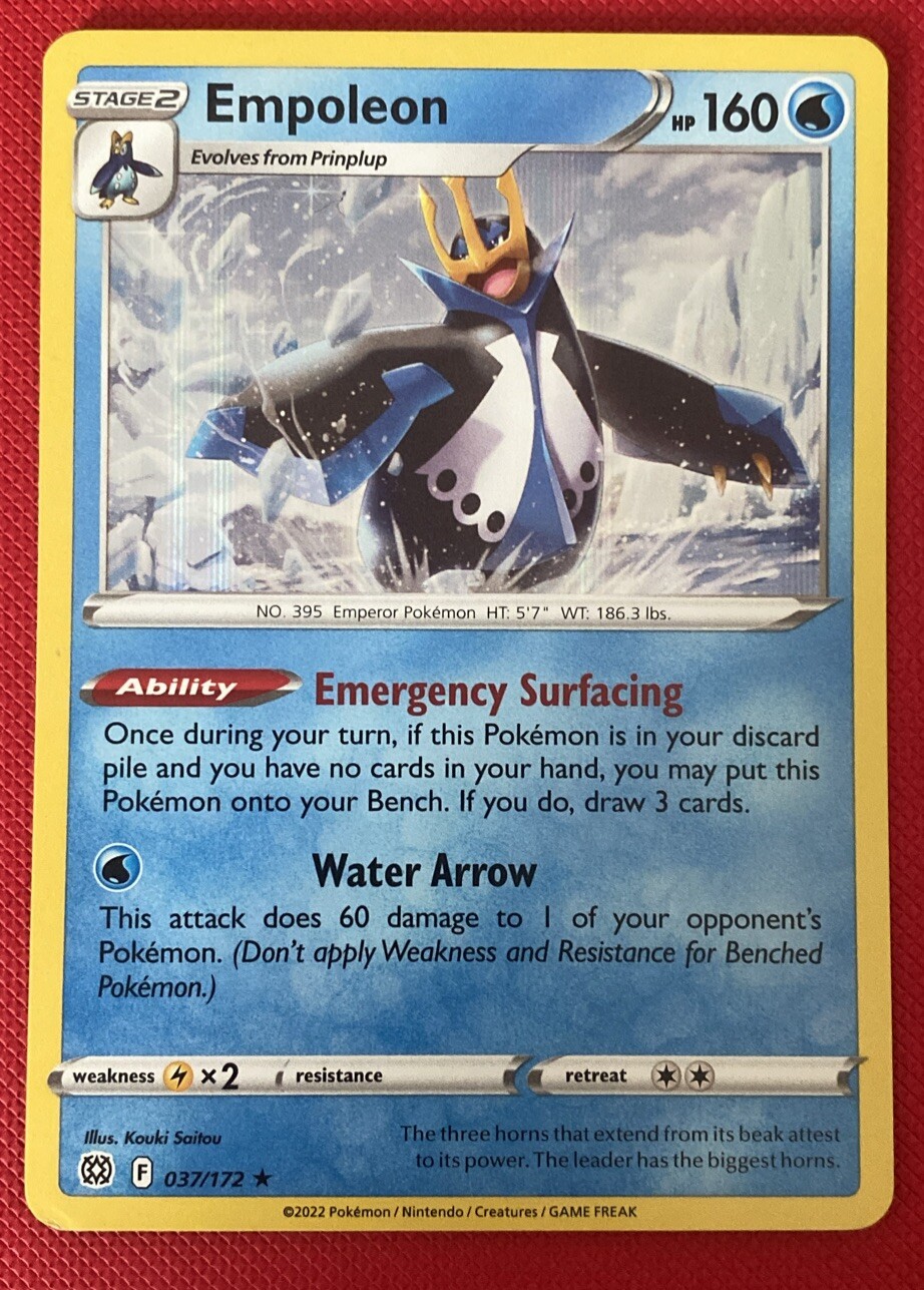 Pokémon TCG Empoleon Sword & Shield: Brilliant Stars 037/172 Holo Holo Rare