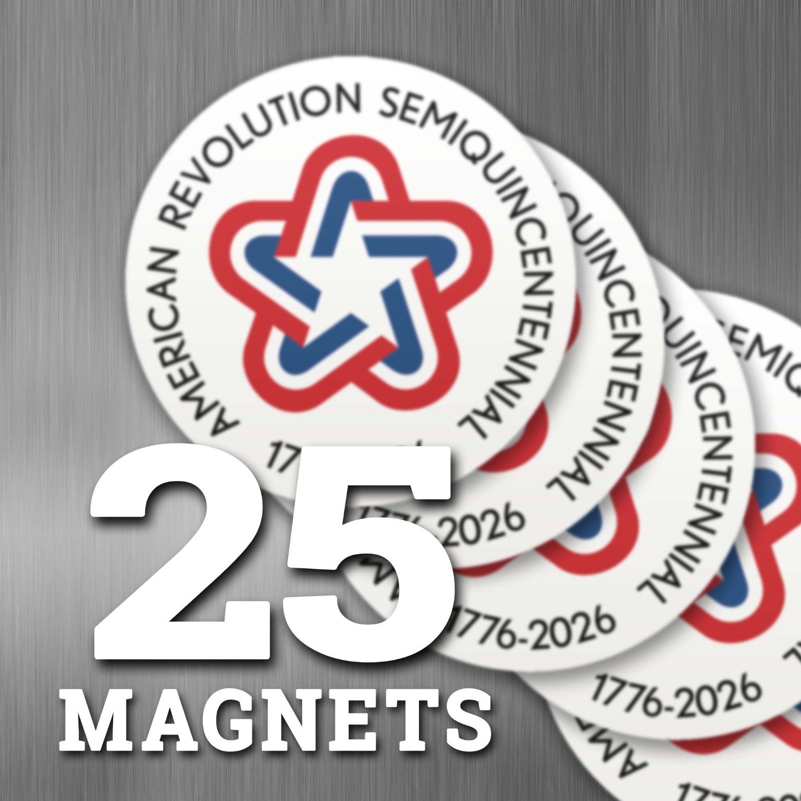 USA America MAGNETS – Retro Star – America, Semiquincentennial, 250 Freedom