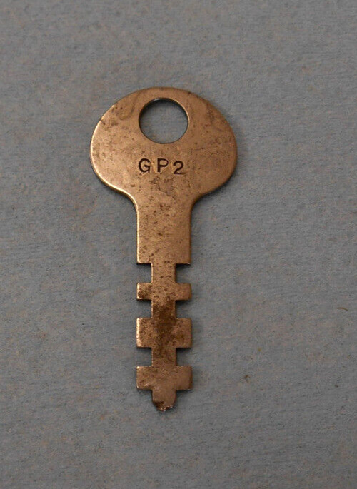 Vintage Old Antique Corbin USA Flat Steel Key # GP2 Approx 1-5/8″ Long