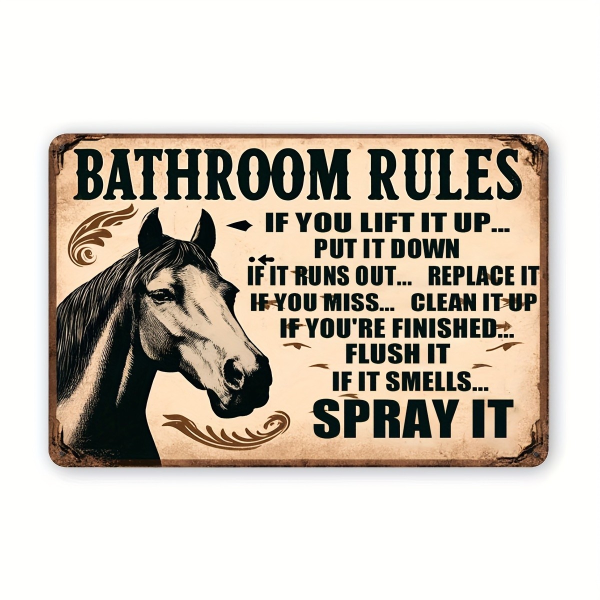 [2D Flat] A Vintage Tin Metal Signs Home Décor 8×12 Measuring Featuring Humorous