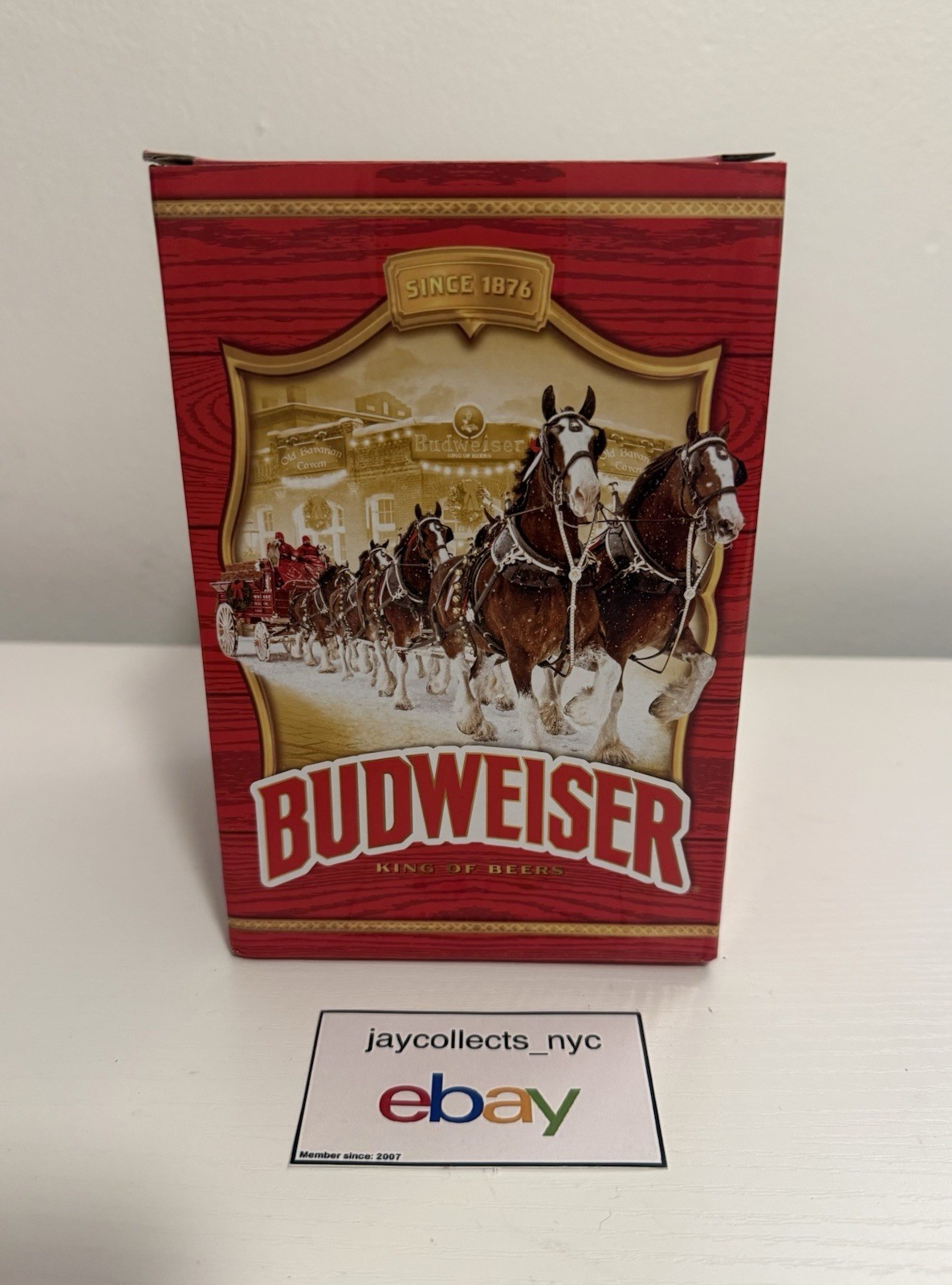 45th Edition Limited Edition Budweiser Clydesdales Holiday Stein Preowned