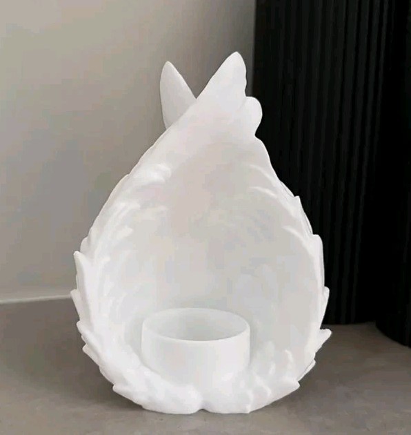 3D Printed White Wings Sphere Holder