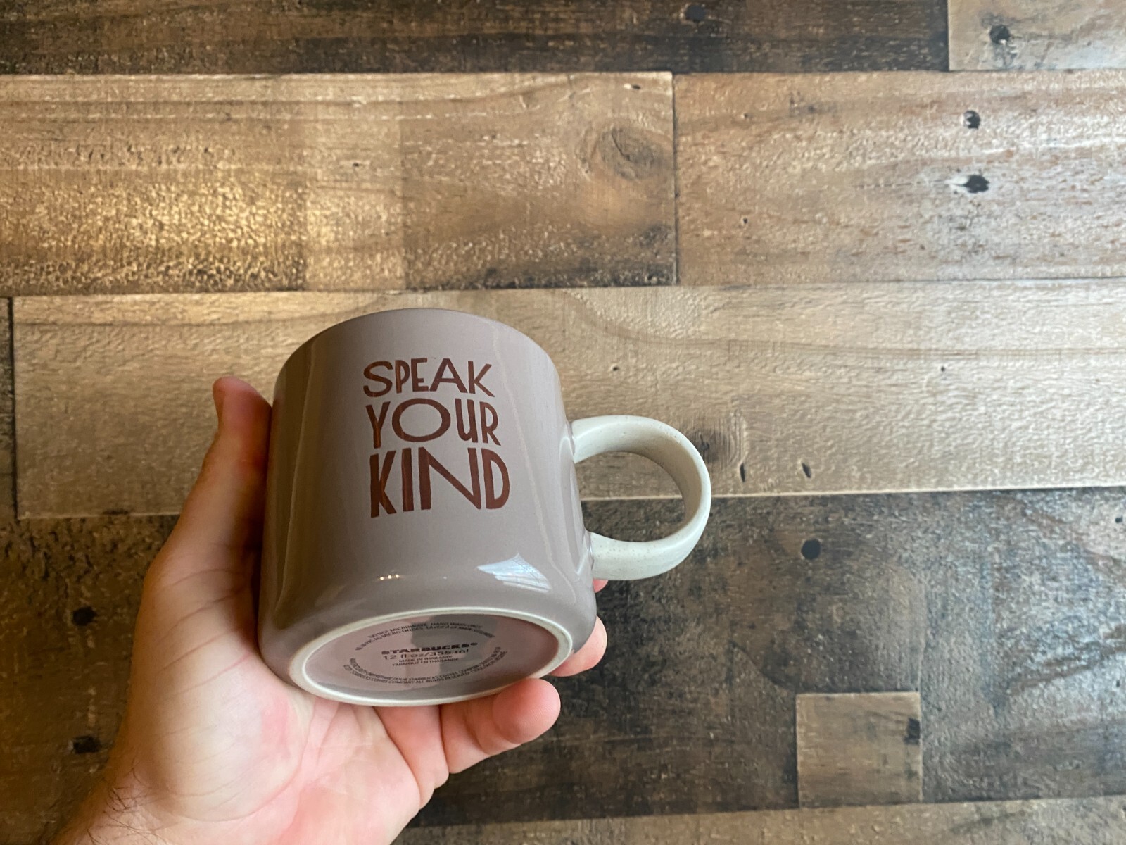 Starbucks Coffee Mug Speak Your Kind 12oz Cup Drink 2017 Collectible Kindness