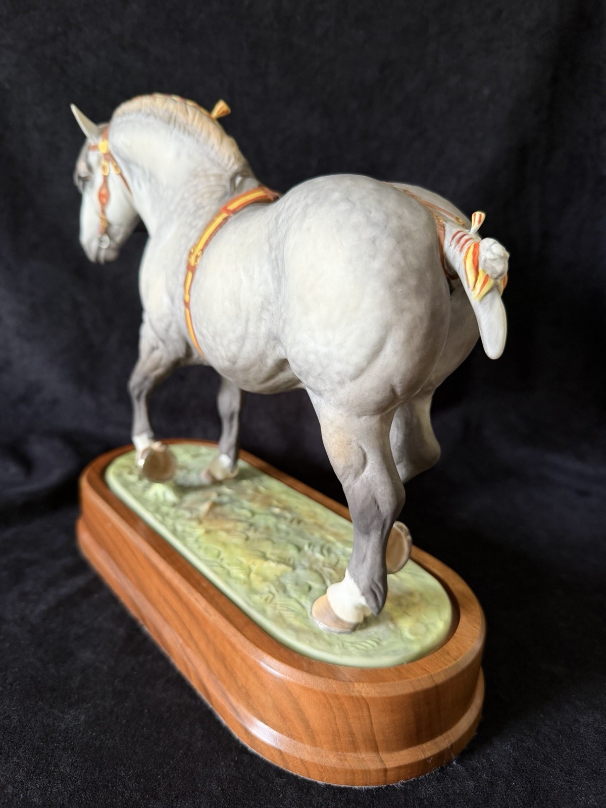 Vintage Royal Worcester Percheron Draft Horse Statue by Doris Lindner #132