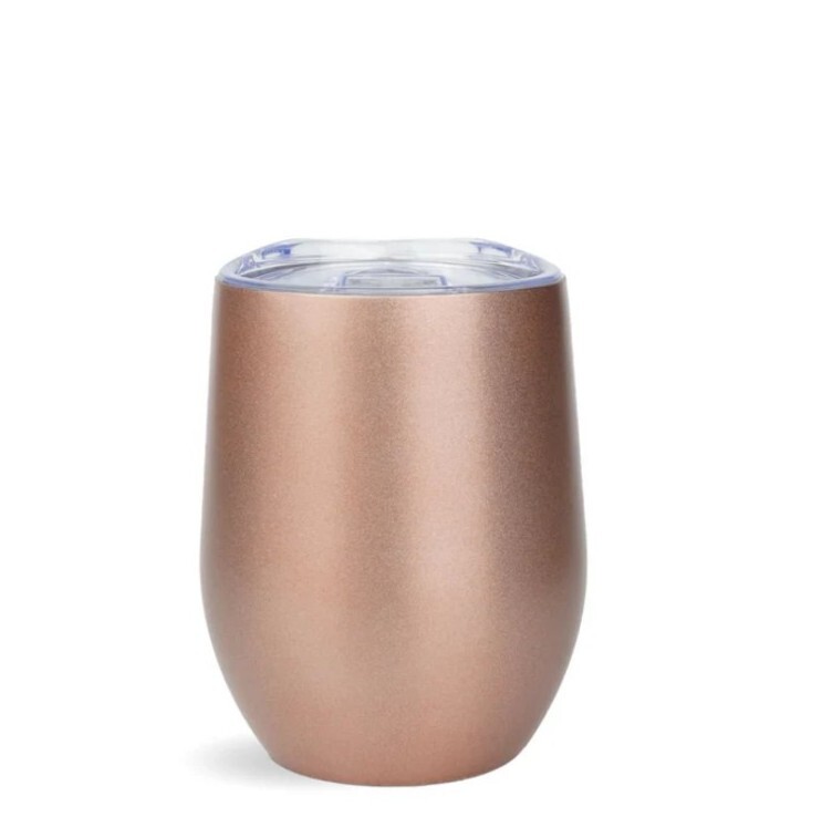 6 Pack 12 Oz Unbreakable Drink-ware Stemless Wine Tumbler, Stainless Steel Tripl