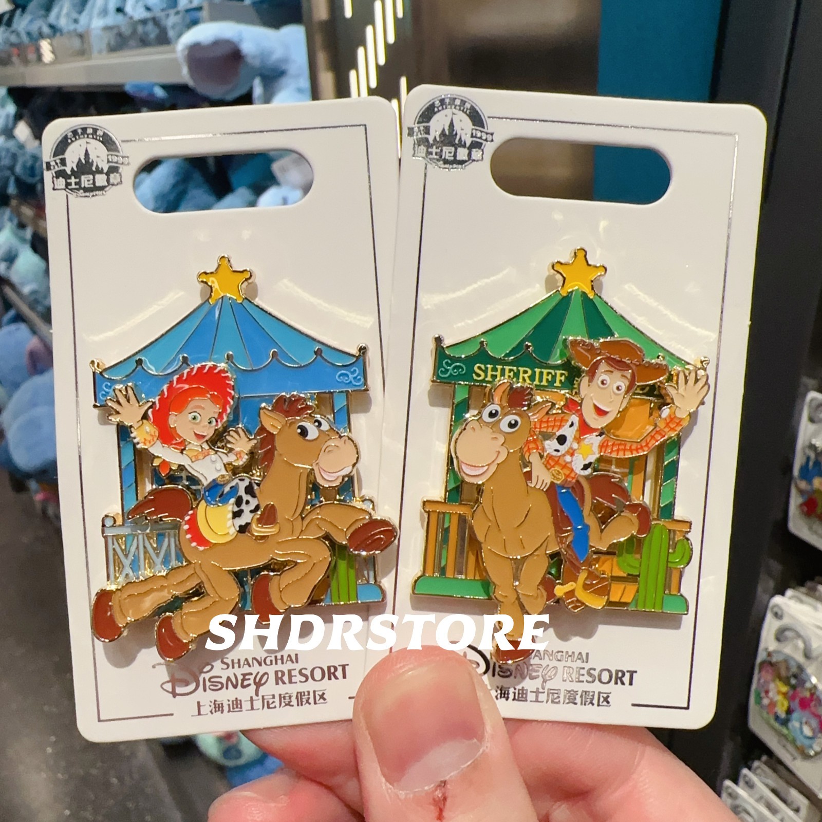 Disney pin 2026 authentic toy story bullseye woody & jessie shanghai disneyland