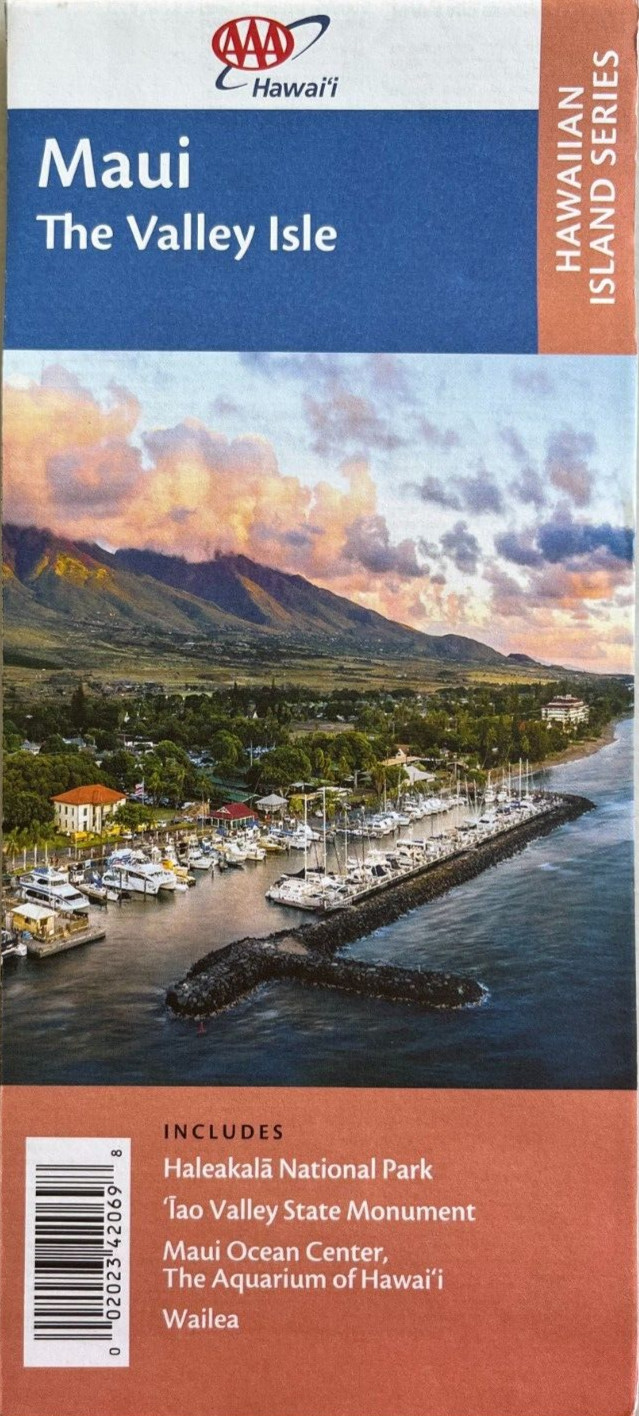 New AAA MAUI – HAWAII ROAD MAP Highway HI HAWAIIAN ISLAND Series LATEST 2023