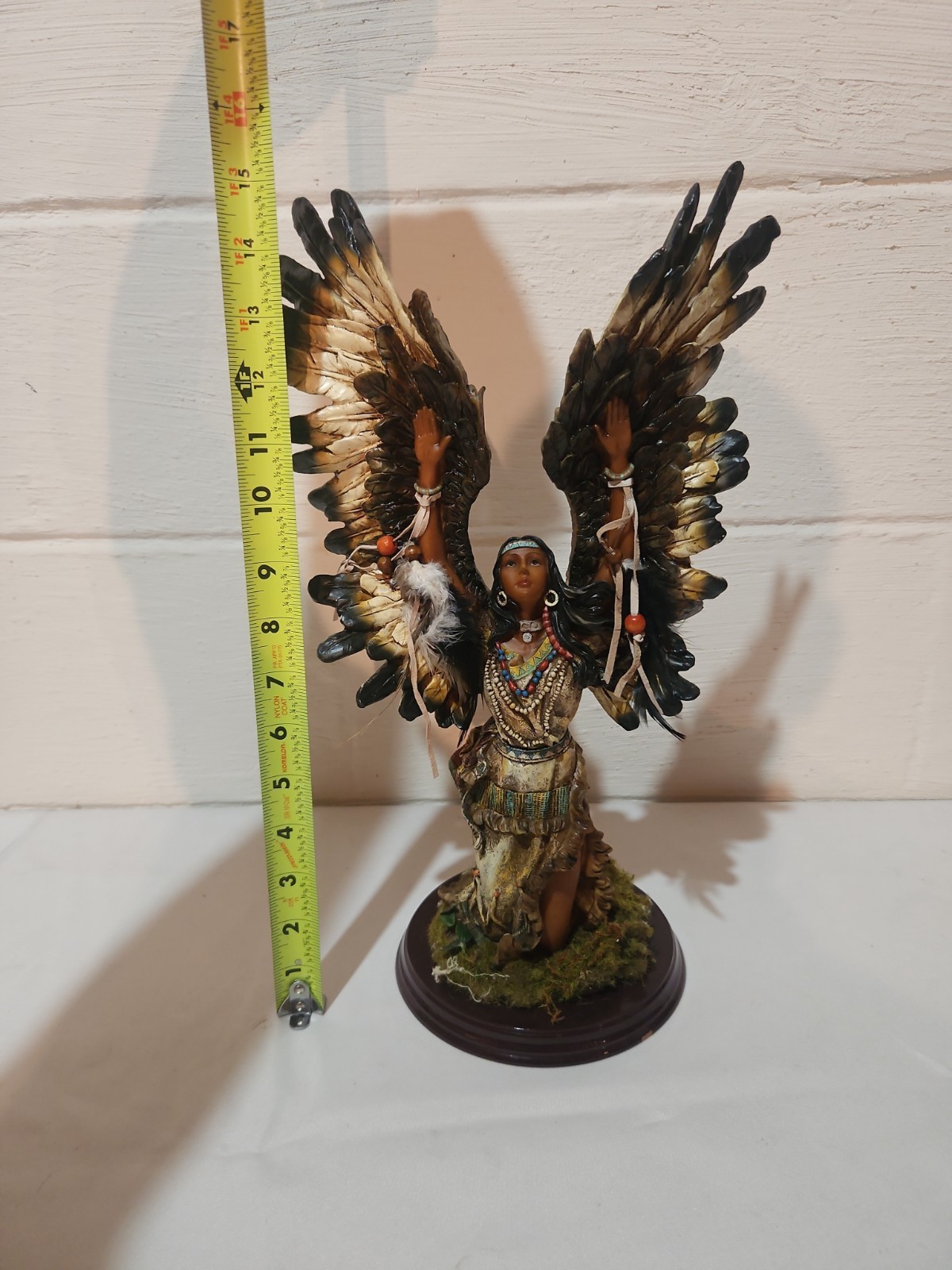 Native American Eagle Winged Princess Statue Figure Indian 16”