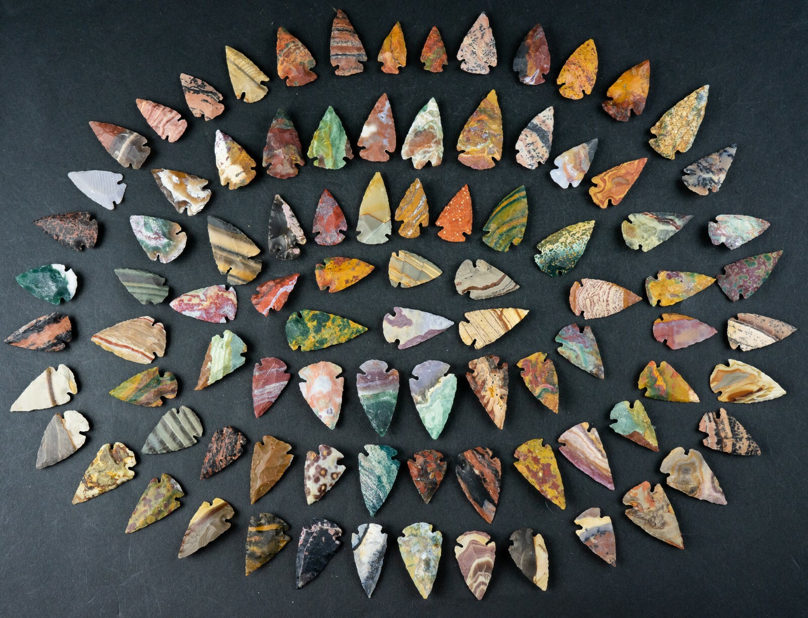 **1″-1.5″ Flint ARROWHEAD Spear Point Great Quality 100 Points Per Buy It Now**