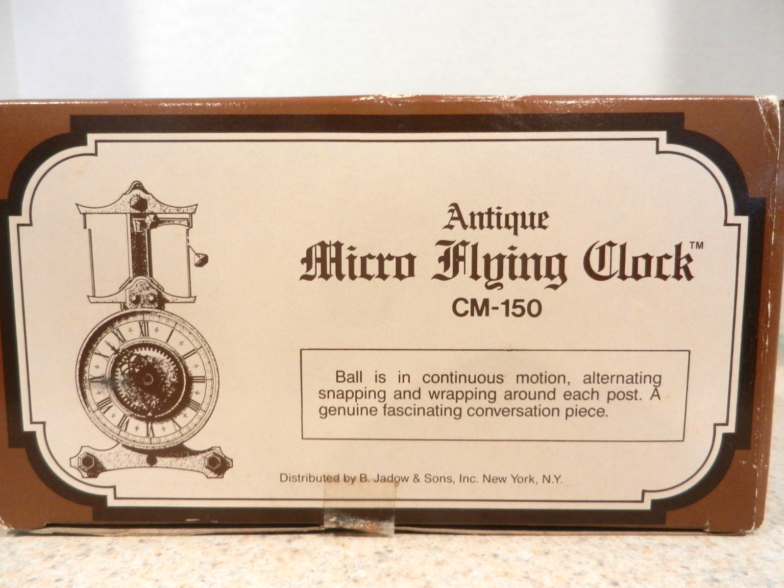 GuildClock Antique Micro Flying Pendulum Clock CM-150 Japan W/ Box, Working