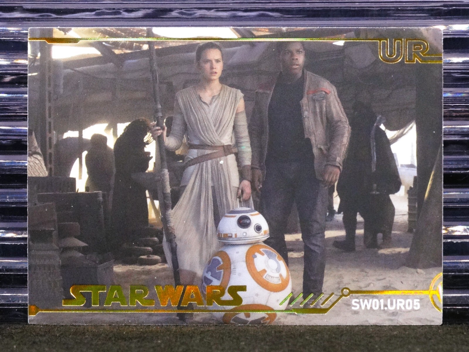 Rey Finn BB-8 The Force Awakens 2023 Star Wars Prerelease Card SW01 UR05 55pt