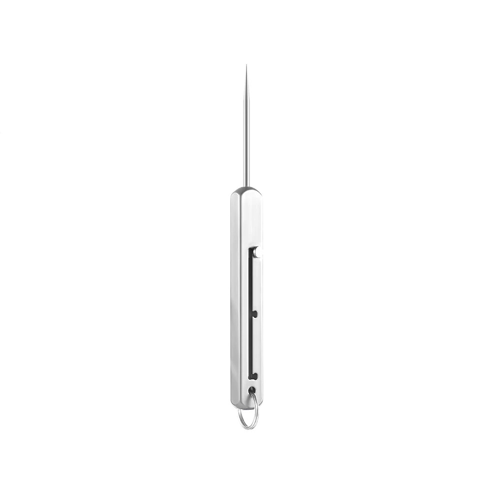 1 pcs Titanium Edc Retractable Toothpick with Spring Push Design **