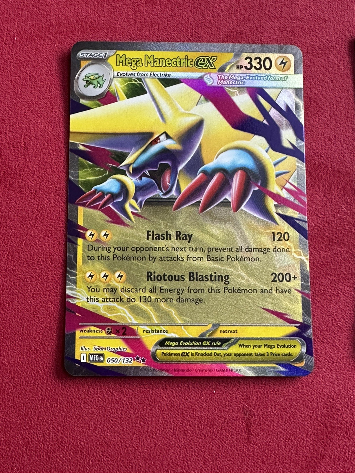 Pokémon Mega Manectric & Kangaskhan Double Rare Holo illus rare Mega Evolutions