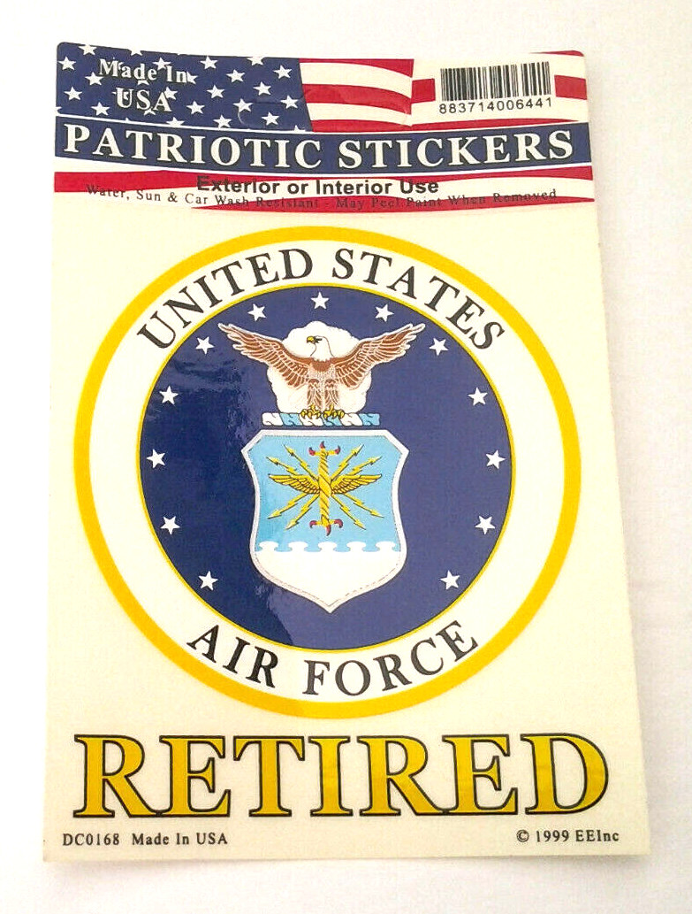 UNITED STATES AIR FORCE RETIRED (4″) Military Window Decal DC0168 EE