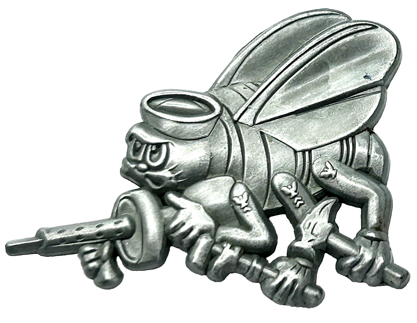United States Navy Pewter Seabees Emblem USN Military Lapel Hat Pin Insignia