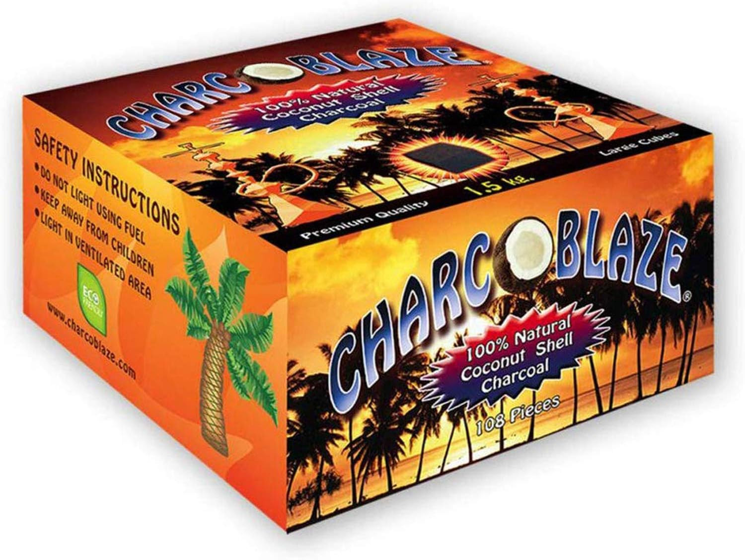 Charcoblaze 100 Percent Natural Coconut Shell Hookah Coals Charcoal – 1.5kilo