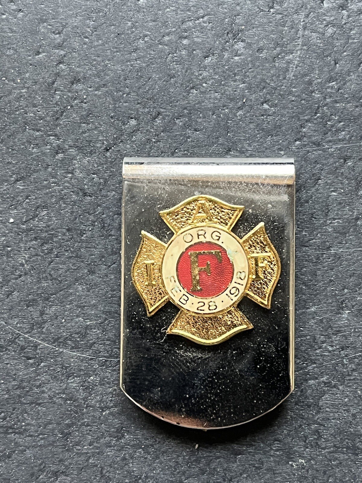 IAFF Firefighters’ Metal Money Clip With a FIRE DEPARTMENT MALTESE CROSS