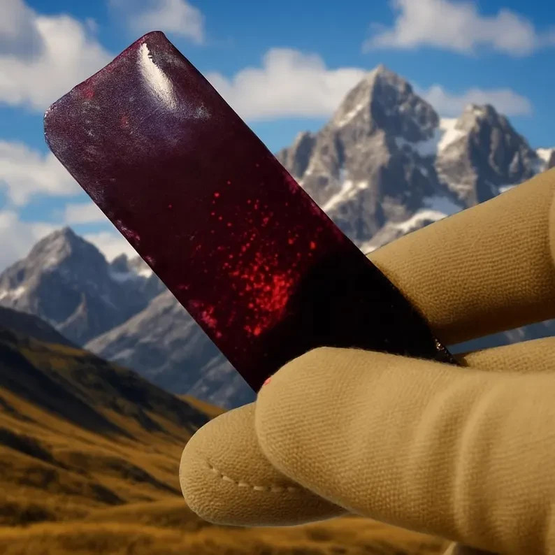 425 ct Lab-Created Red Garnet Nano Crystal Faceting Rough Perfect for Crafting