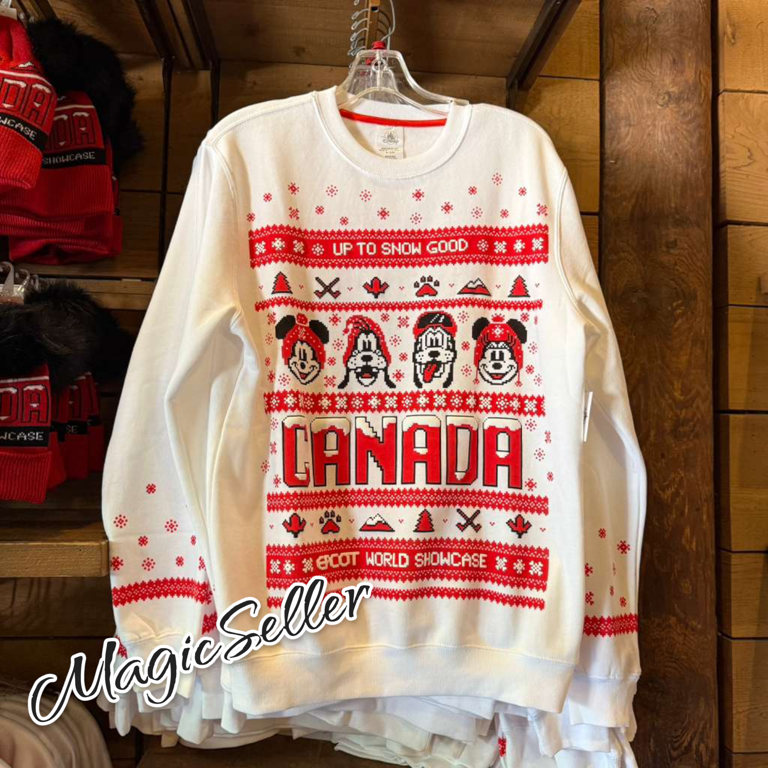 Disney Epcot World Showcase Canada Red Sweatshirt Adult Size M New