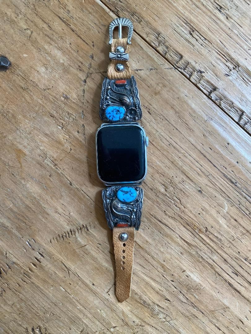 Vintage Native American Watchband Retrofitted for an Apple Watch- Sarah Curley