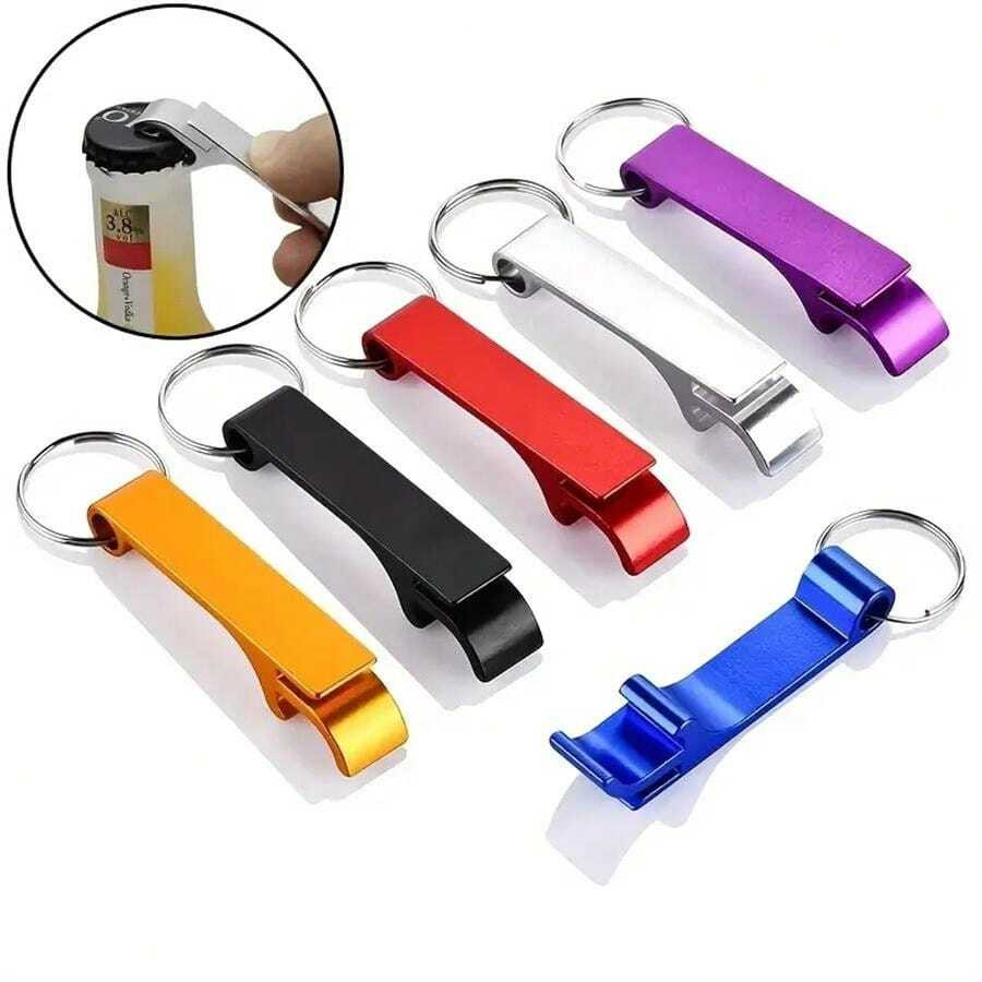 Aluminium Beer Bottle Opener Keychain 1pc Portable Can Beverage Opener Keyring