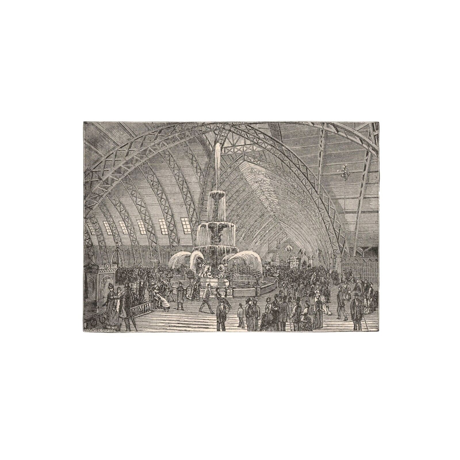circa 1901 Agricultural Hall Interior View Lithograph Book Print 2T1-49 N/A