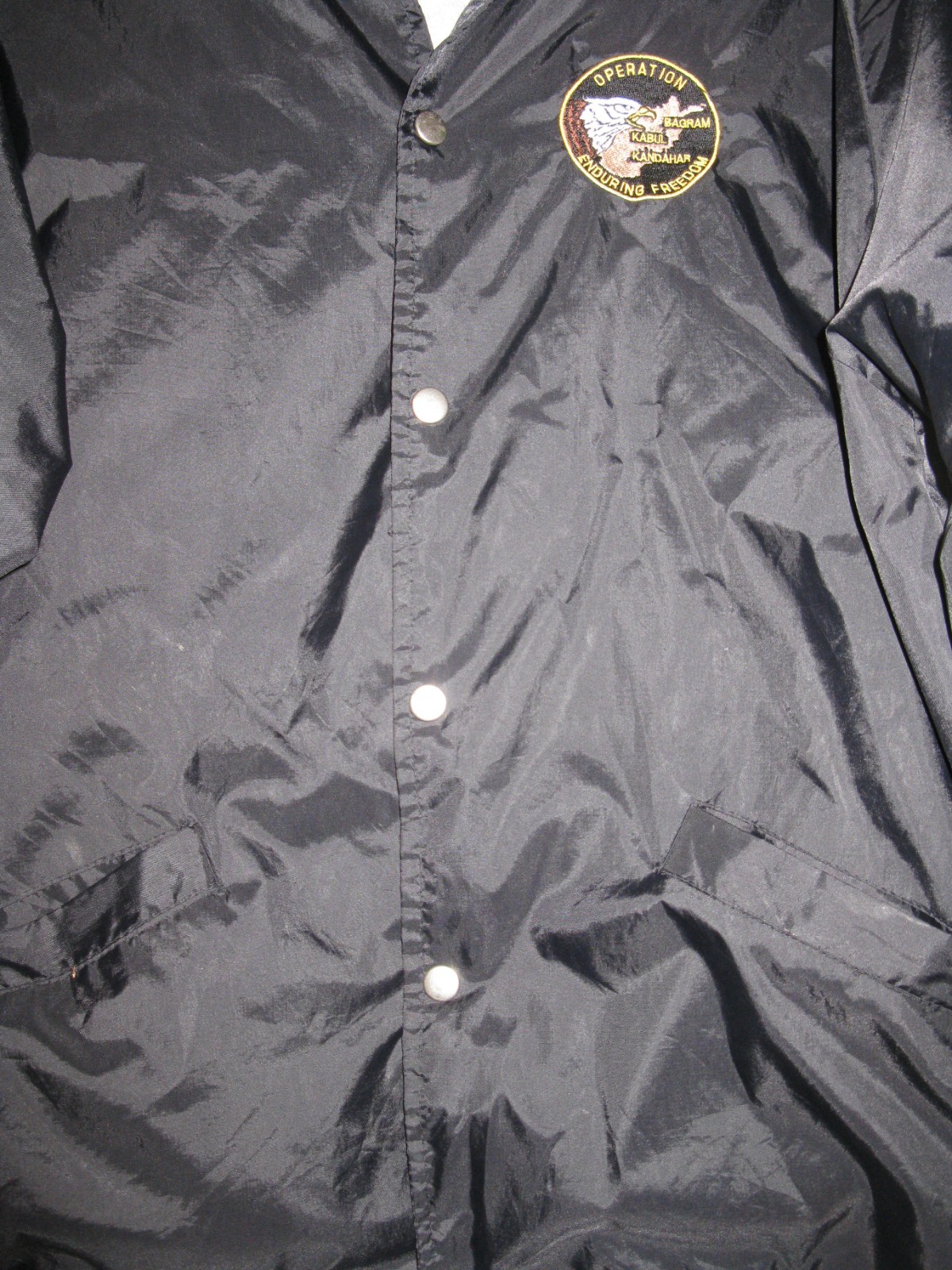 Operation Enduring Freedom Jacket lrg Bagram-Kabul-Kandahar
