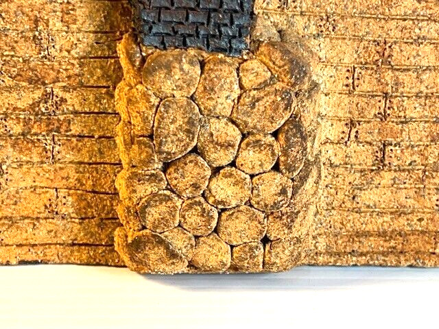 Studio Pottery Ceramic Rustic House, 8″ x 7″ Earthenware,slab construct,Exc Cond