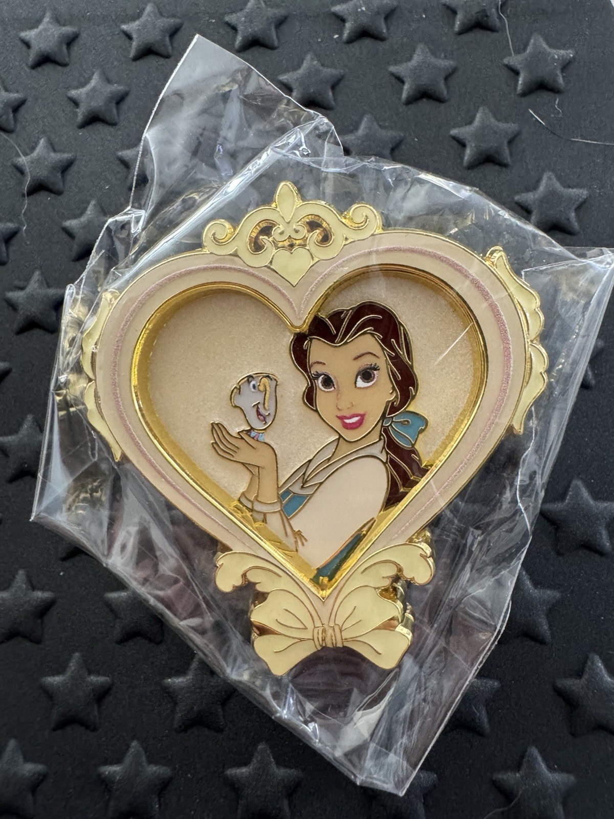 Disney Belle Beauty & The Beast Heart Frame Disneyland Paris Pin