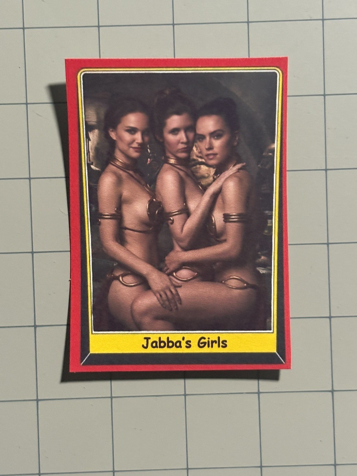 Princess Slave Leia, Padme, Rey Jabba’s Girls Custom Sticker Card Slave Girls