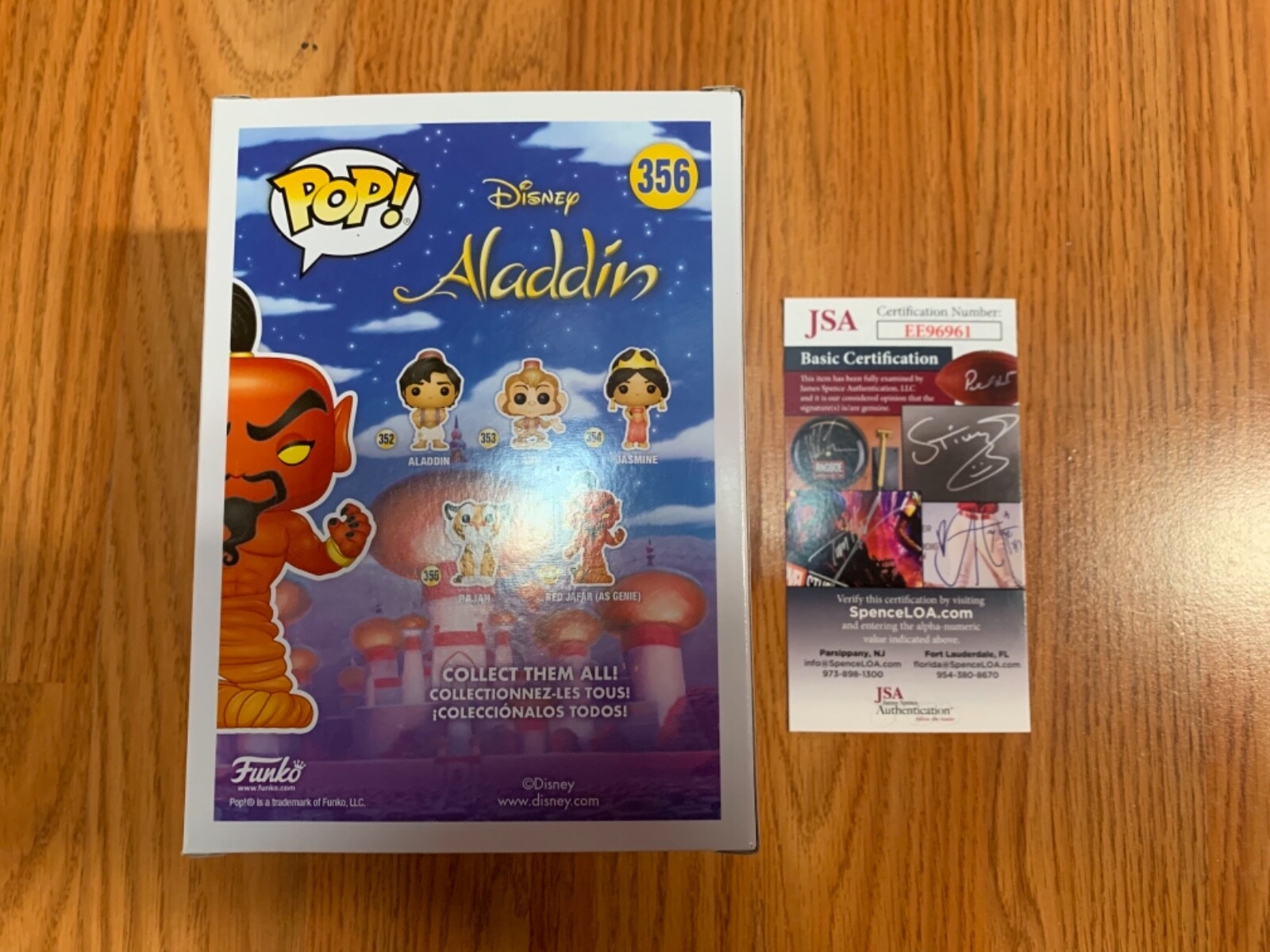 Funko Pop Autographed Jonathan Freeman Red Jafar “Aladdin” Actor JSA EE96961