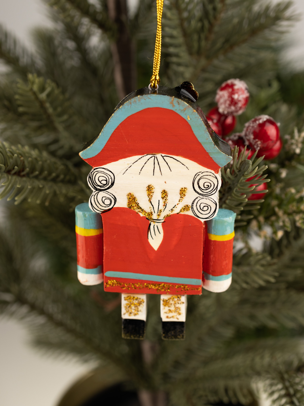 Nutcracker 3.7” (9.5cm) Nutcracker ornaments Red nutcracker figurine Hand Paint