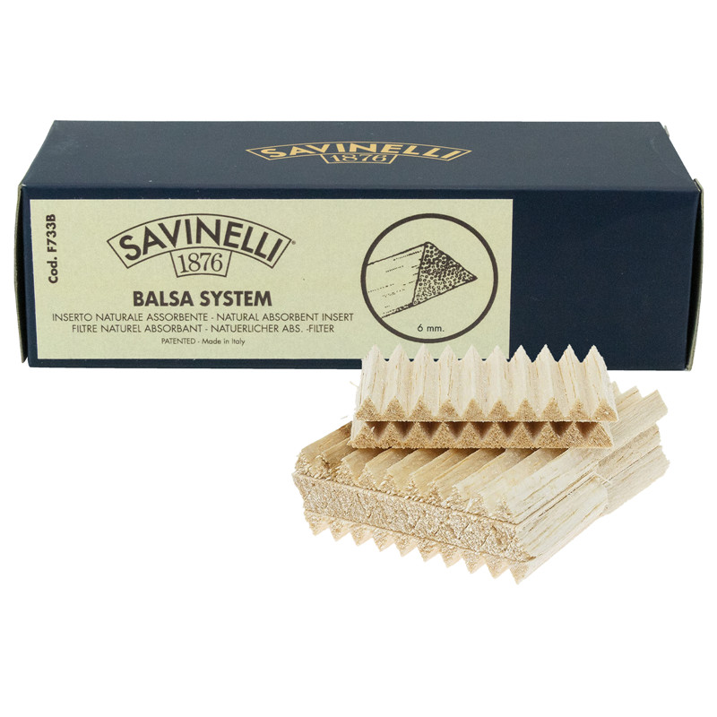Savinelli 6mm Balsa Wood Tobacco Pipe Filters – 300 count