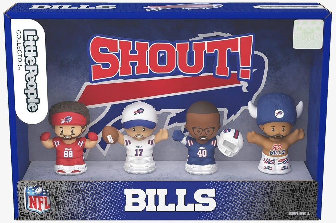 Fisher Price Little People Collector Buffalo Bills NFL 4 Figure Set Josh Allen