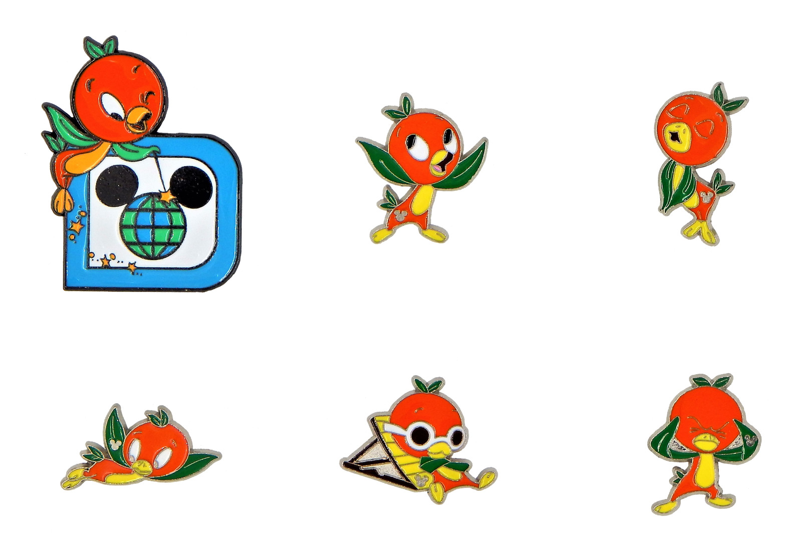 5 Randomly Selected Florida Orange Bird Pins Disney Park Trading Pin Set ~ New