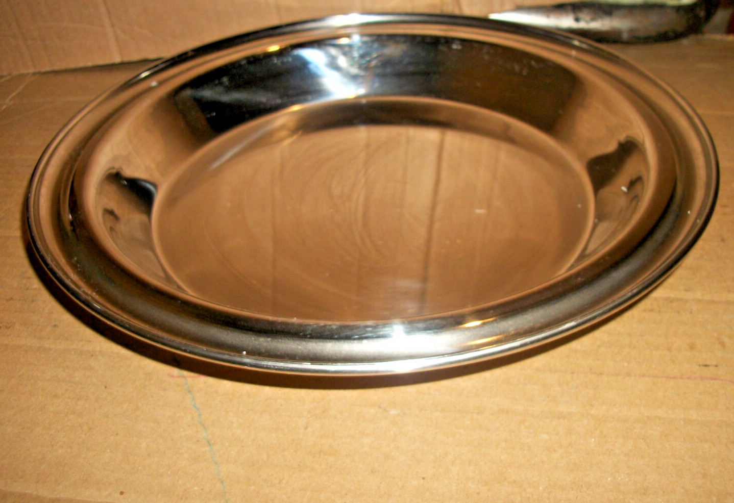 Royal Prestige No-Drip Pie Plate/Pan Thick Shiny Stainless Steel