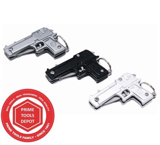 CampCo Gun Knife Key Chain Mini Folding Pocket Knife Keyring Novelty EDC